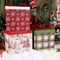 Large Christmas Gift Boxes with Lids,10x10x10 Inches Plaid Design Folding Square Gift Boxes for Christmas Decorative,Xmas,Present,Storage,Red and Green